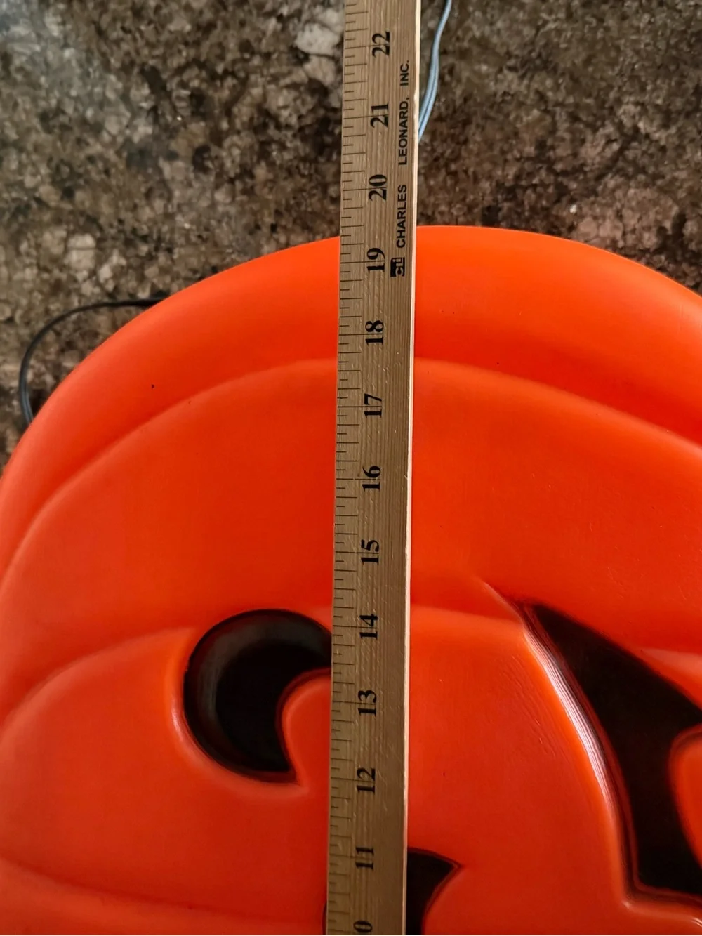 Vintage Blinky Glow Lite Electric Pumpkin Window Light Blow Mold Halloween.